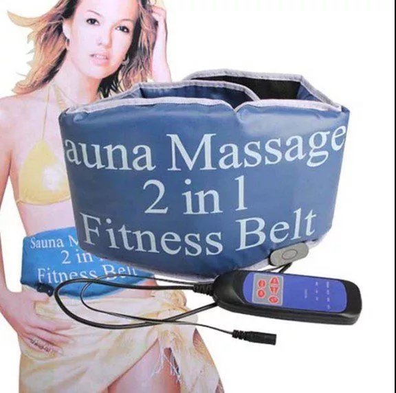 2 in 1 Sauna Slimming Massage Fitness Belt Body Massager Vibrating Heating Abdominal Muscle Exercise Belts Fat Burner - Image 2